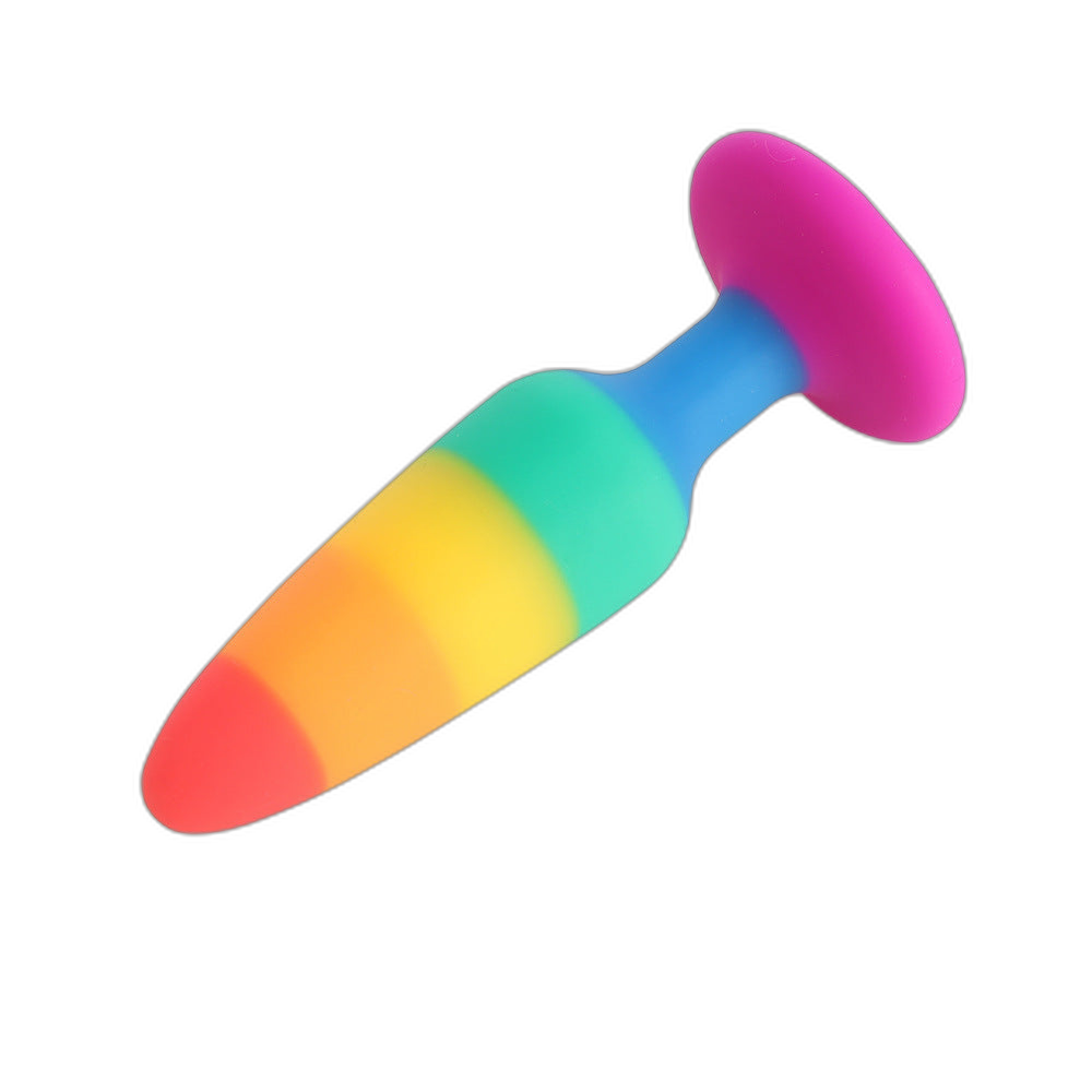 Rainbow Silicone Butt Plug