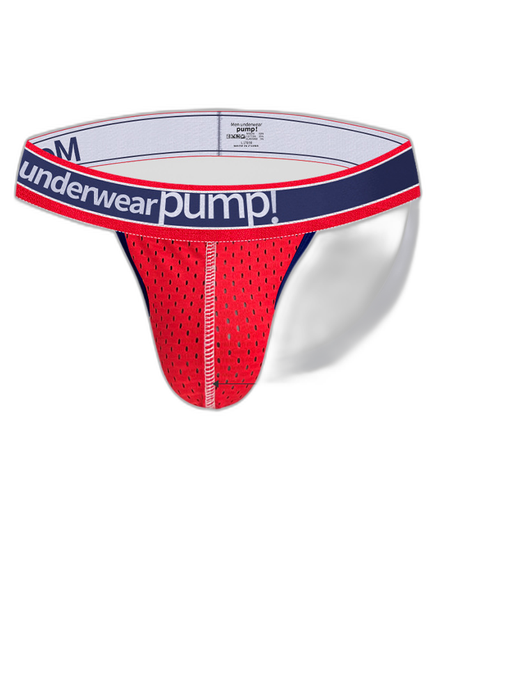 2 Pack Men's Sexy Elastic Waist Micro Mesh Cup Thong