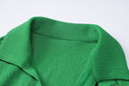 Women's Fashion Long Sleeve Lapel Cardigan Top Slim Fit