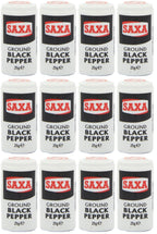 12 x Saxa Ground Black Pepper 25G