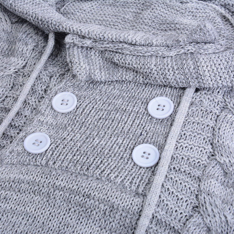 Turtleneck hooded sweater