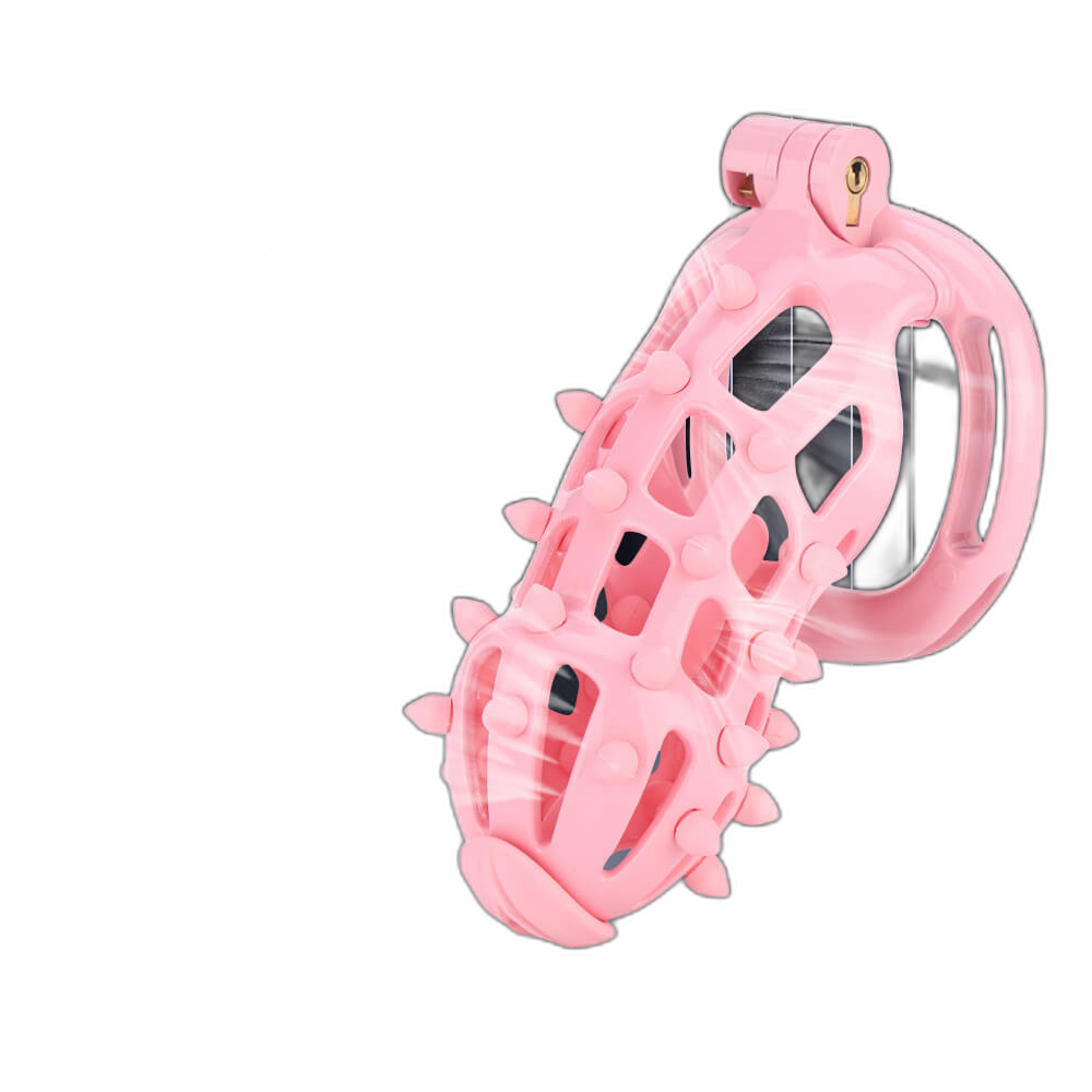 Gorse - Spiked Chastity Cage With Belt and Catheter