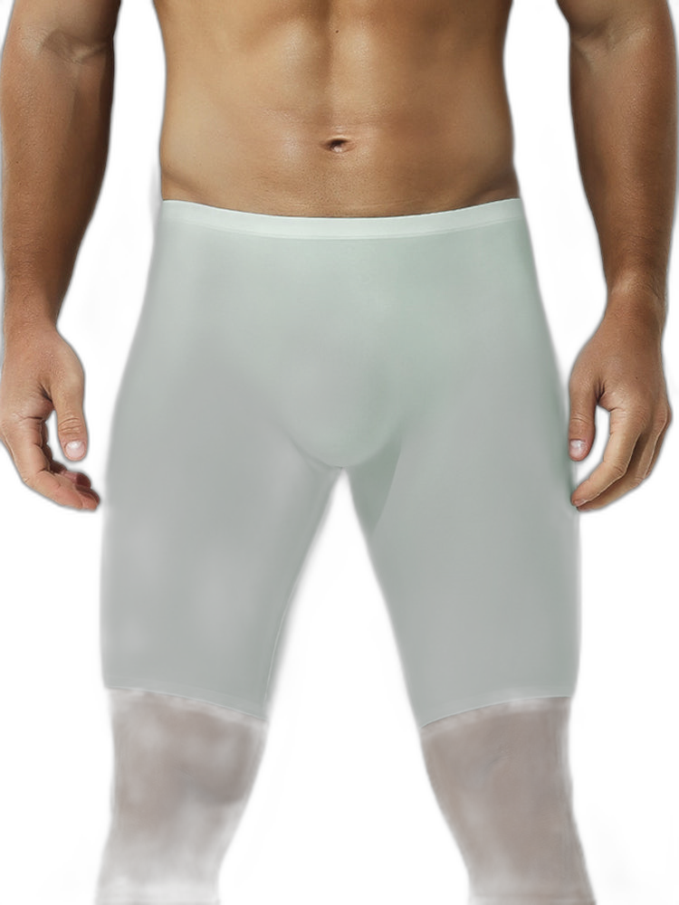 3 Pack Men's Breathable Seamless Mid-Length Boxer Briefs