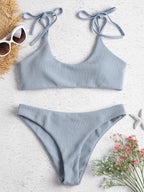 Sexy strapless low waist bikini