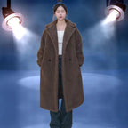 Caterpillar-style Long Coat Women's Faux Fur Jacket