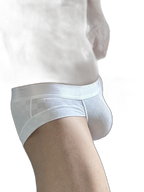 3 Pack Men's Cooling Silktech Briefs - U-Pouch Design & Checkered Antibacterial Lining