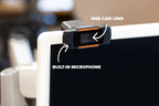 PRAKTICA HD USB-A Webcam with Built-in Noise Reduction Microphone