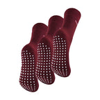 3 Pack Ladies Cosy Non Slip Thermal Slipper Socks with Grippers