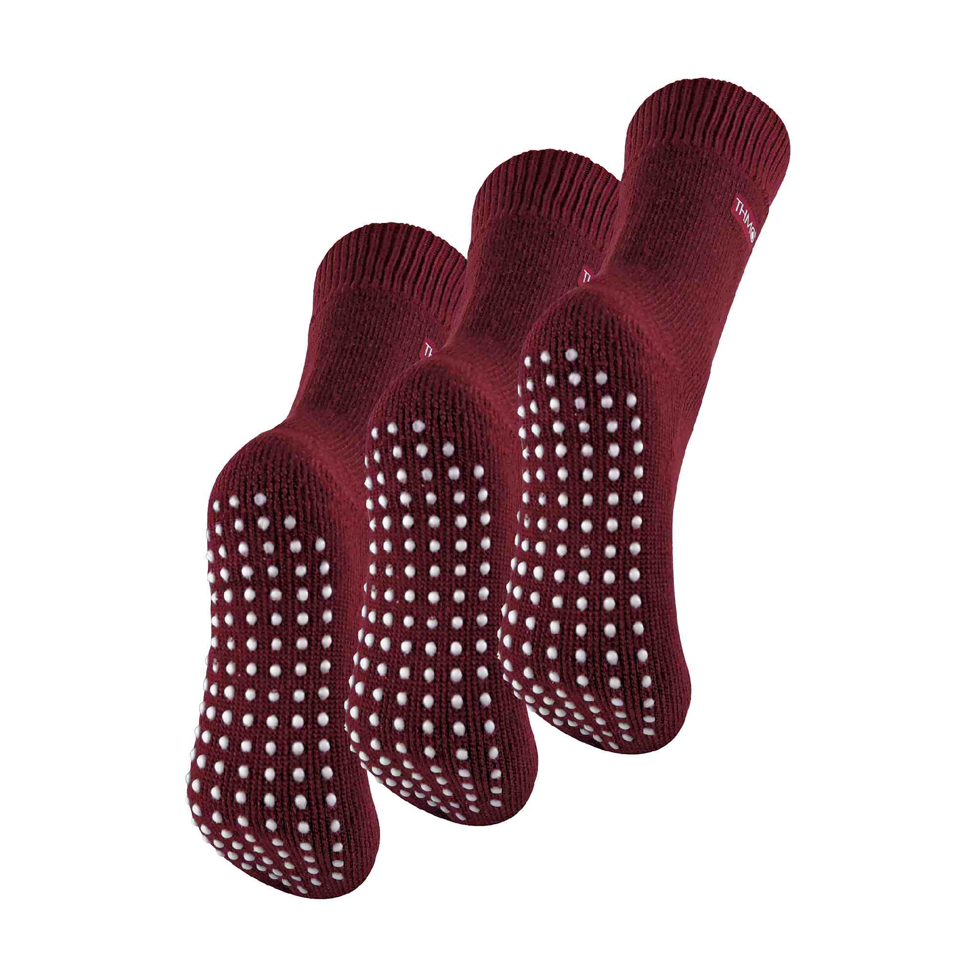 3 Pack Ladies Cosy Non Slip Thermal Slipper Socks with Grippers