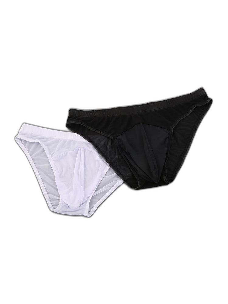 2 Pack Men's Seductive Mesh Sheer Briefs