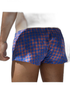 Men's Low-Rise Plaid Sexy Pouch Boxers