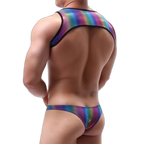 Rainbow Harness-Crop Top + Underwear