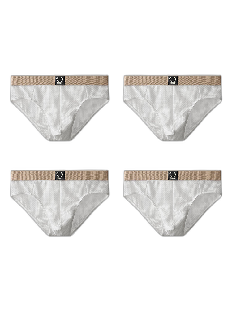 4-pack Men's Anti-Chafing Odor-Control Comfy Waistband Briefs