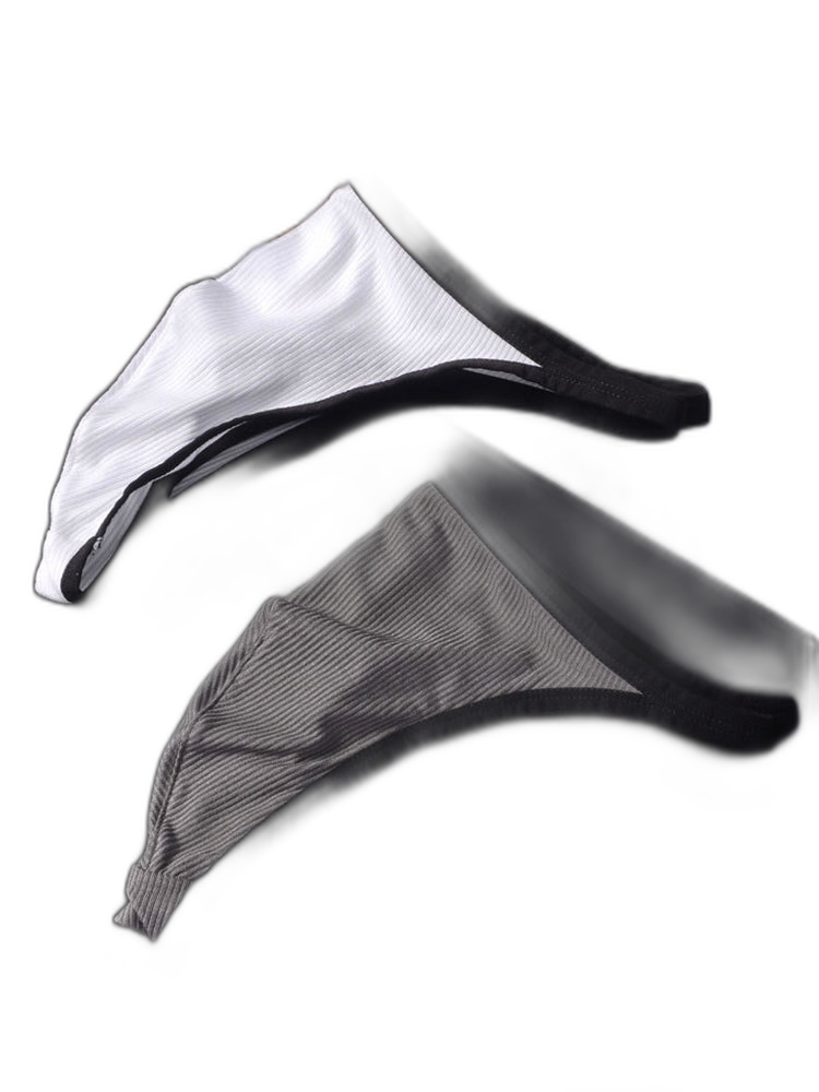 2 Pack Men's Low-Rise Eco-Friendly Lightweight Thong