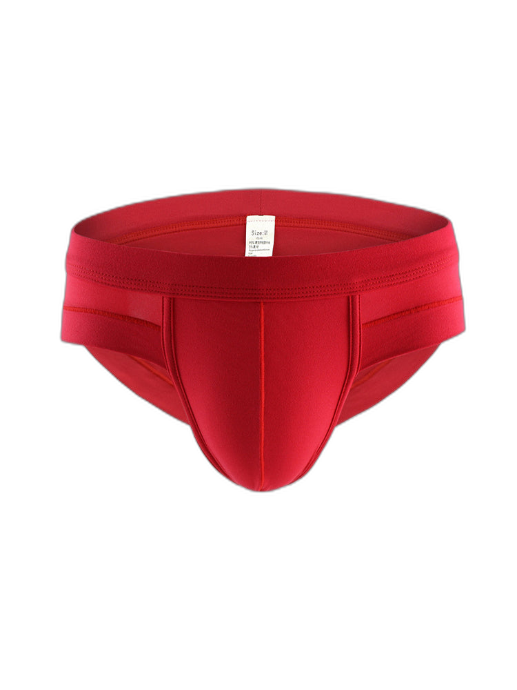 4 Pack Men's Solid Breathable Anti-Pinch Briefs