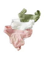 3 Pack Men's Solid Color Seamless Comfort Quick-Dry Breathable Thongs
