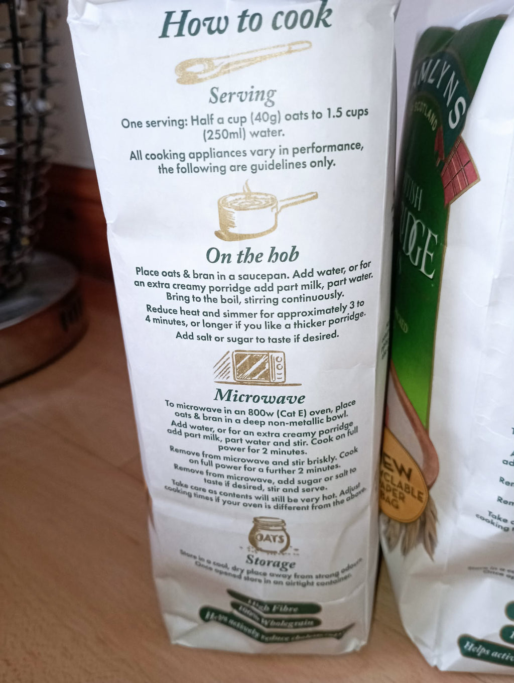 HAMLYNS OF SCOTLAND PORRIDGE (2 packs)