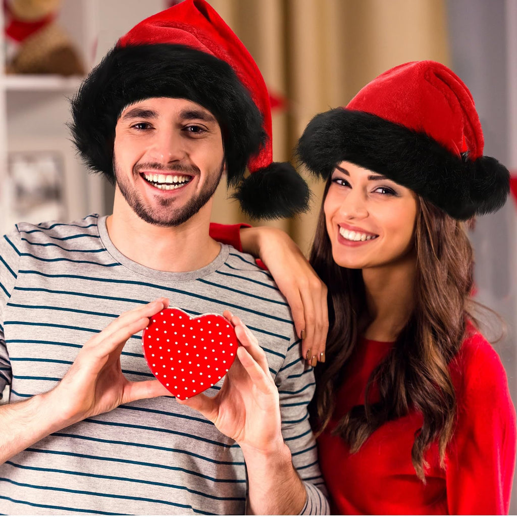 Red Christmas Hat Plush Festival Dress Up Props Ornament