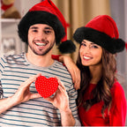 Red Christmas Hat Plush Festival Dress Up Props Ornament