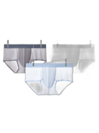 2 Pack Men's Ultra-Thin Breathable Antibacterial Crotch Briefs