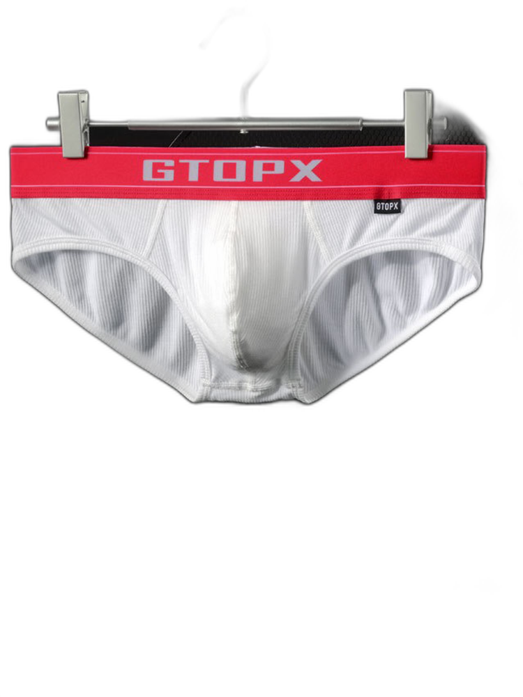 Men's Threaded Fabric U Convex Low-Rise Briefs