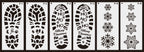 Christmas Footprints Hollow Out Template Ruler
