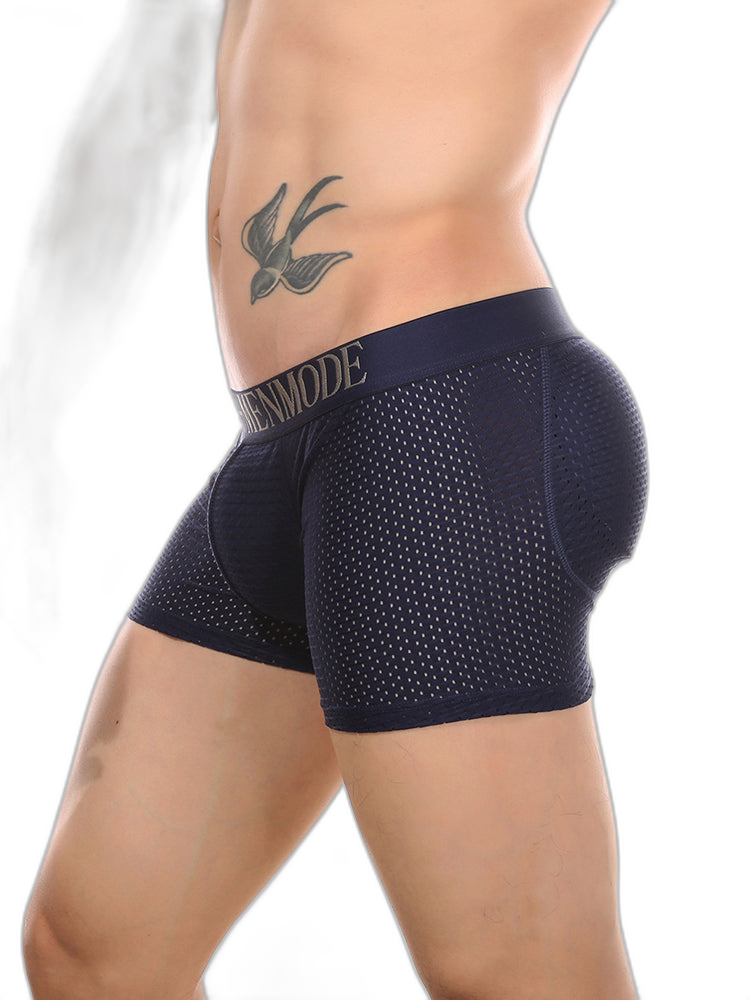 Sponge Cushion Mesh Buttock Boxer Briefs