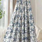 Women's Casual High-Waisted Printed Flared Skirt