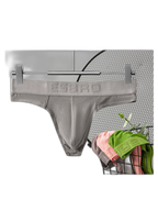 2 Pack Men's Ribbed Butt-Lifting U-Pouch Sexy Thong