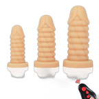 Tank Vibrating Dildo - USB Rechargeable Dildo - 10 Vibration Modes - 3 Size Silicone Dildo