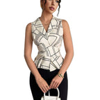 Summer Chic Commuter Sleeveless Top With Straps
