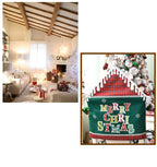 Christmas Decoration English Alphabet Chair Cover