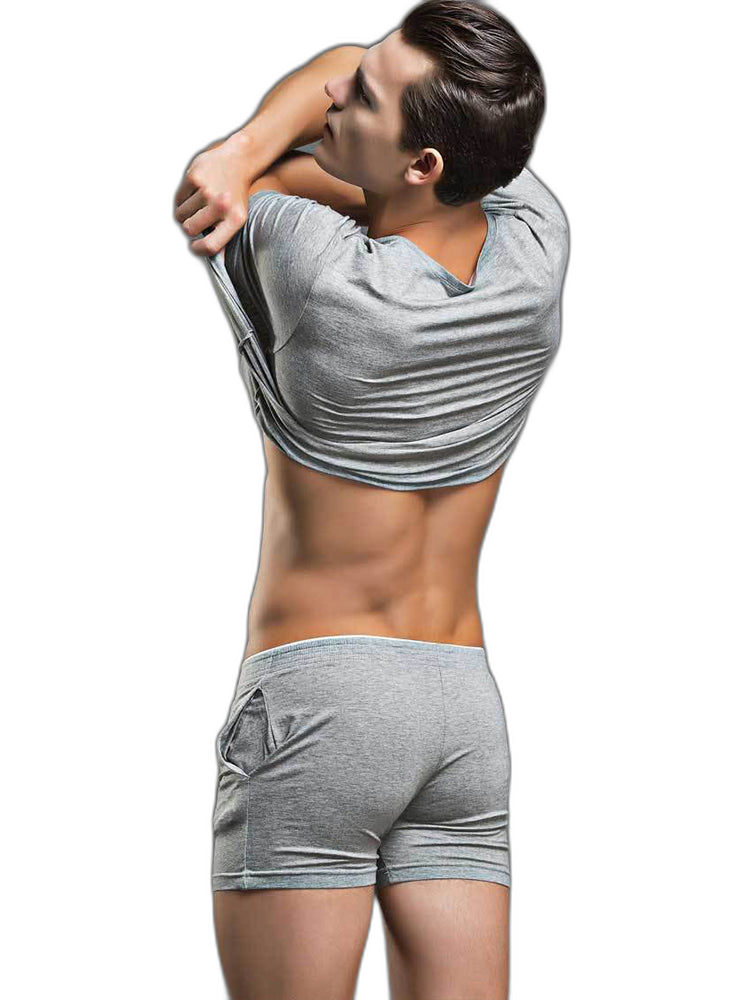 Solid Color Modal Home Boxers for Men
