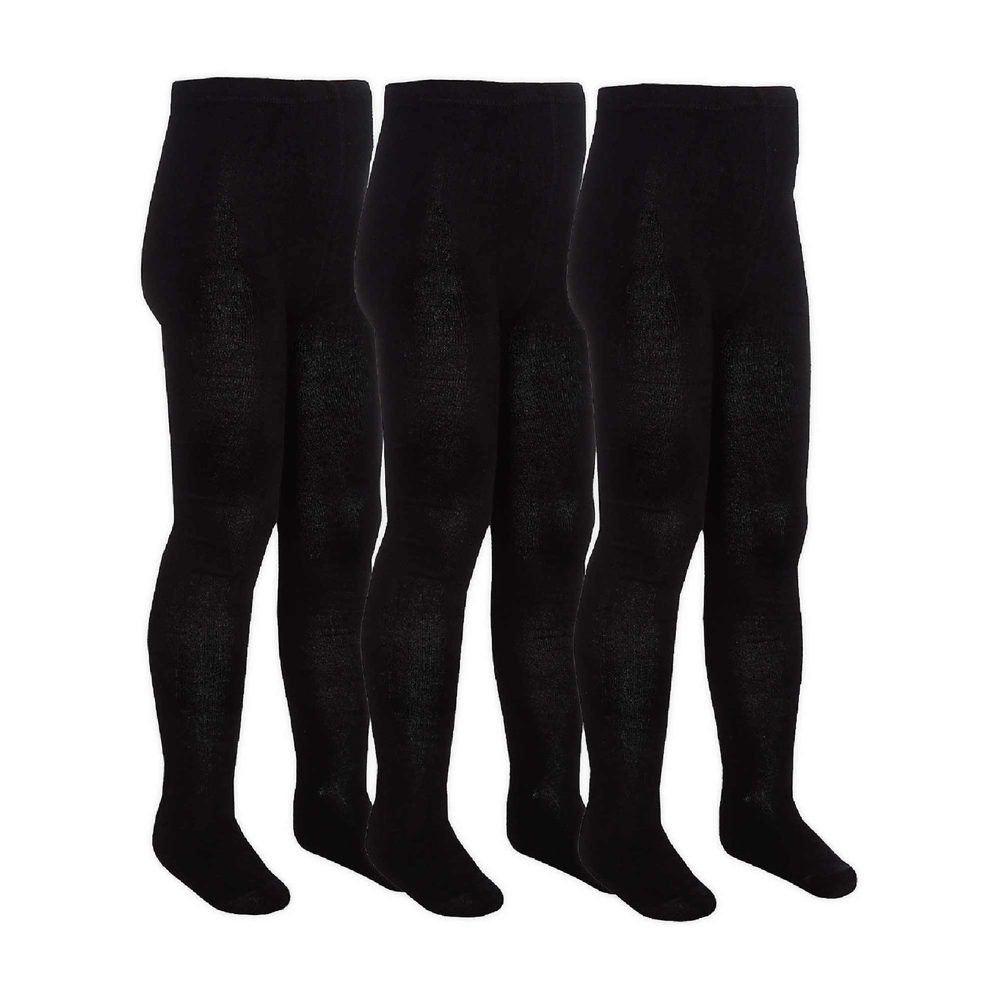 3 Pack Girls Soft Plain Bamboo School Tights (5 Sizes)