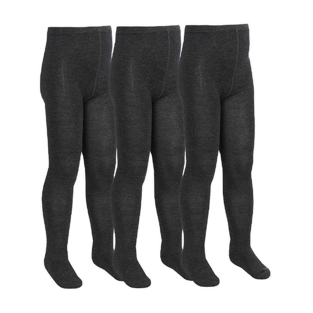3 Pack Girls Soft Plain Bamboo School Tights (5 Sizes)