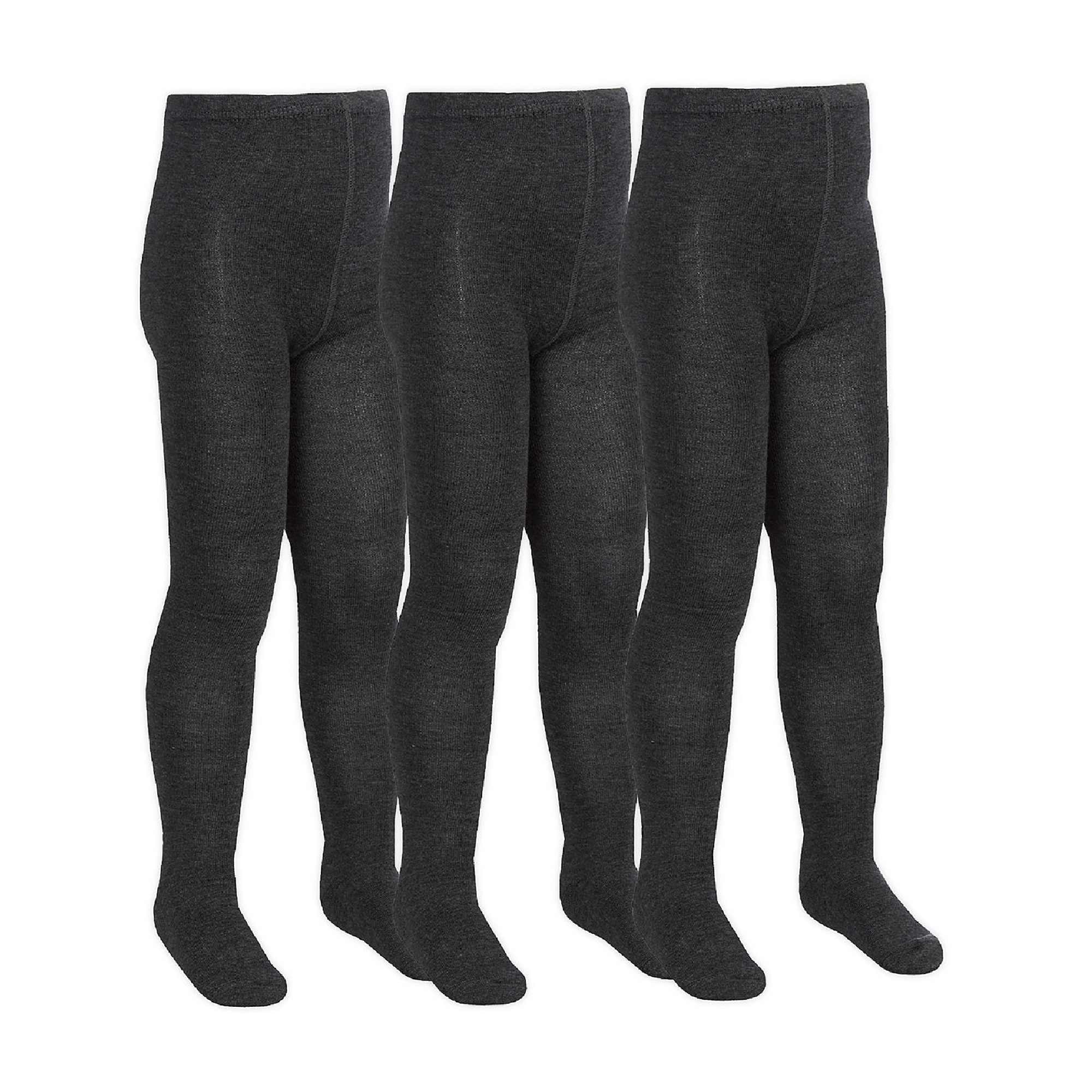 3 Pack Girls Soft Plain Bamboo School Tights (5 Sizes)