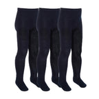 3 Pack Girls Soft Plain Bamboo School Tights (5 Sizes)