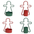 Gingerbread Man Small Candlestick Decoration Christmas Candlestick