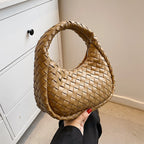 Woven Tote Cute Solid Color Fashion All-match Handbag