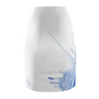 Watercolour Blue Splash - Womens Pencil Skirt