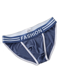 3 Pack Men's High-Cut Sexy Comfortable U-Convex Breathable Briefs