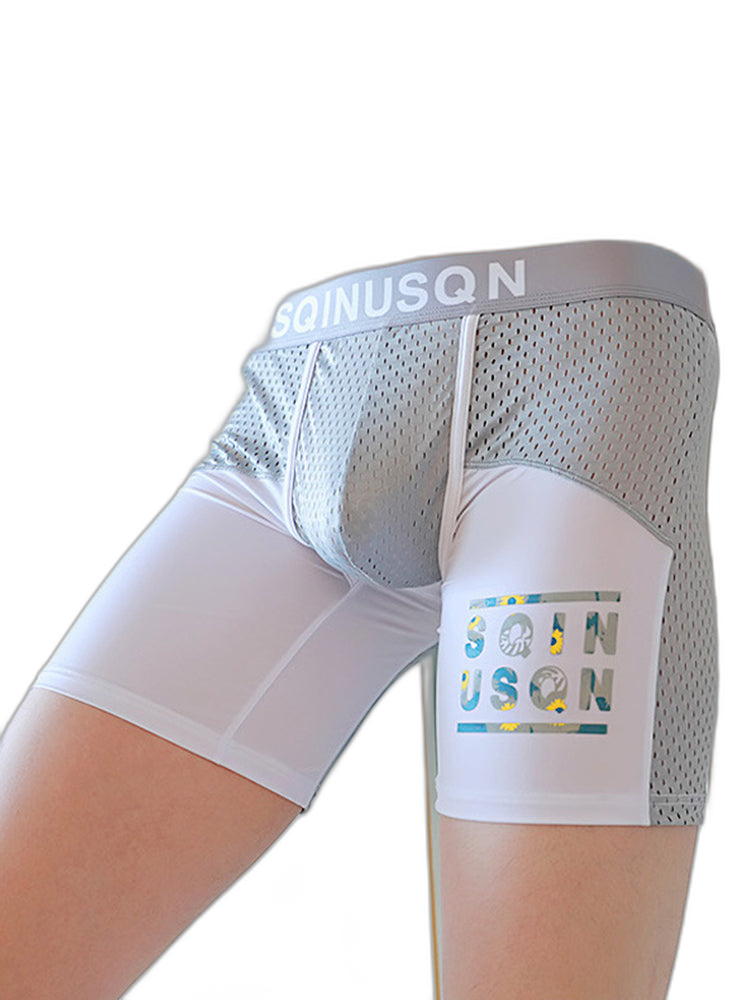 Men's Anti-Chafing Sports Boxer Briefs with Spacious Pouch