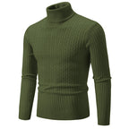 Slim-fit Men's Knitted Turtleneck Solid Color Sweater