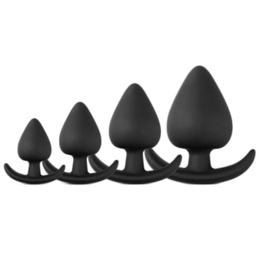 Peach - Silicone Anal Training Set - Peach-Shape Butt Plug