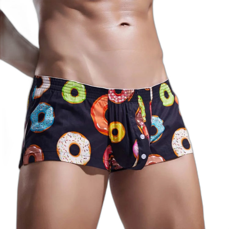 SEOBEAN Playful Donut Cotton Boxers