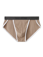 4 Pack Men's Solid Color Cotton Breathable Trendy Briefs