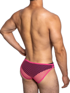 2 Pack Men's Low Waist Sexy Mesh Breathable Sports Transparent Briefs