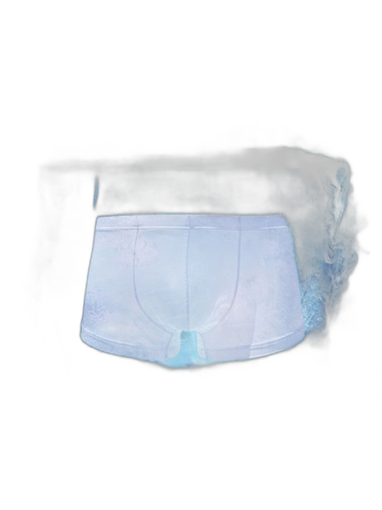 Thin Breathable Ice Silk U Convex Boxers for Men