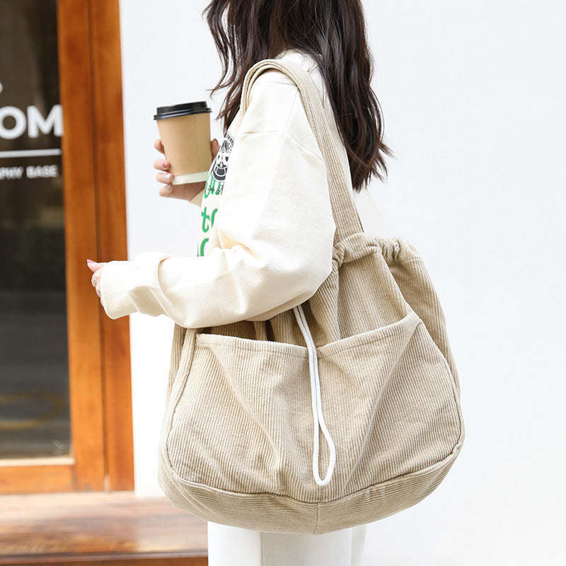 Women's Fashion Vintage Corduroy Handbag
