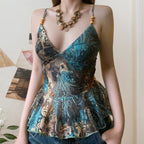 Resort-style Ethnic-style Strapless Backless Cropped Top For Women